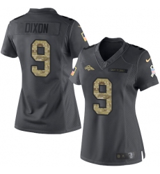 Women's Nike Denver Broncos #9 Riley Dixon Limited Black 2016 Salute to Service NFL Jersey