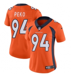 Women's Nike Denver Broncos #94 Domata Peko Elite Orange Team Color NFL Jersey