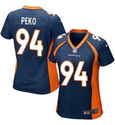 Women's Nike Denver Broncos #94 Domata Peko Game Navy Blue Alternate NFL Jersey