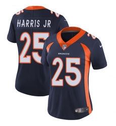 Women's Nike Denver Broncos #25 Chris Harris Jr Elite Navy Blue Alternate NFL Jersey