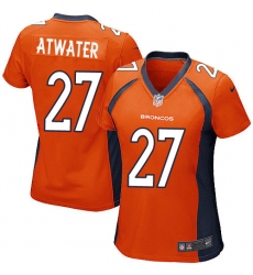 Women's Nike Denver Broncos #27 Steve Atwater Game Orange Team Color NFL Jersey