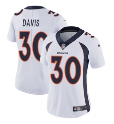 Women's Nike Denver Broncos #30 Terrell Davis Elite White NFL Jersey
