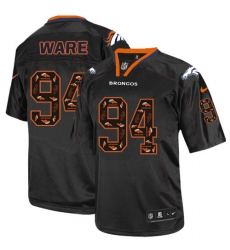 Men's Nike Denver Broncos #94 DeMarcus Ware Elite New Lights Out Black NFL Jersey