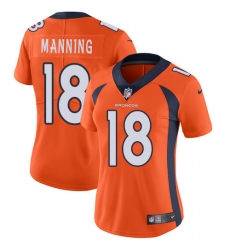 Women's Nike Denver Broncos #18 Peyton Manning Elite Orange Team Color NFL Jersey
