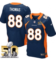 Men's Nike Denver Broncos #88 Demaryius Thomas Elite Navy Blue Alternate Super Bowl 50 Bound NFL Jersey