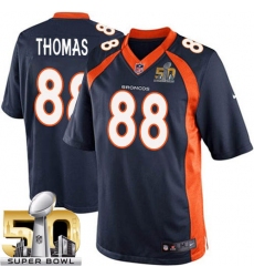Youth Nike Denver Broncos #88 Demaryius Thomas Elite Navy Blue Alternate Super Bowl 50 Bound NFL Jersey