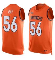 Men's Nike Denver Broncos #56 Shane Ray Limited Orange Player Name & Number Tank Top NFL Jersey
