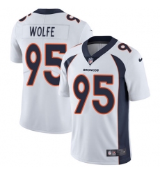 Youth Nike Denver Broncos #95 Derek Wolfe Elite White NFL Jersey