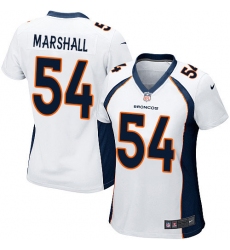 Women's Nike Denver Broncos #54 Brandon Marshall Game White NFL Jersey