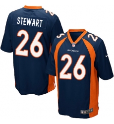 Men's Nike Denver Broncos #26 Darian Stewart Game Navy Blue Alternate NFL Jersey
