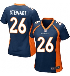 Women's Nike Denver Broncos #26 Darian Stewart Game Navy Blue Alternate NFL Jersey