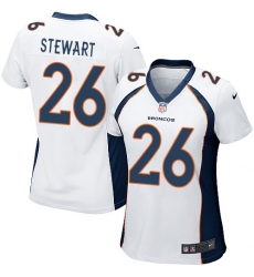 Women's Nike Denver Broncos #26 Darian Stewart Game White NFL Jersey
