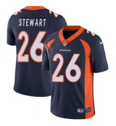Youth Nike Denver Broncos #26 Darian Stewart Elite Navy Blue Alternate NFL Jersey