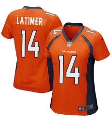 Women's Nike Denver Broncos #14 Cody Latimer Game Orange Team Color NFL Jersey