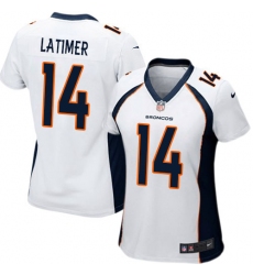 Women's Nike Denver Broncos #14 Cody Latimer Game White NFL Jersey