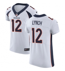 Men's Nike Denver Broncos #12 Paxton Lynch White Vapor Untouchable Elite Player NFL Jersey