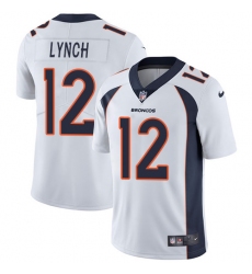 Youth Nike Denver Broncos #12 Paxton Lynch Elite White NFL Jersey