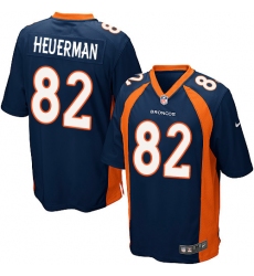 Men's Nike Denver Broncos #82 Jeff Heuerman Game Navy Blue Alternate NFL Jersey