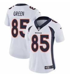 Women's Nike Denver Broncos #85 Virgil Green Elite White NFL Jersey