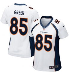 Women's Nike Denver Broncos #85 Virgil Green Game White NFL Jersey