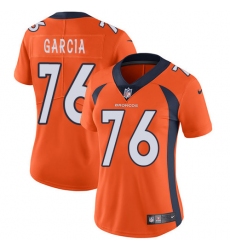 Women's Nike Denver Broncos #76 Max Garcia Elite Orange Team Color NFL Jersey