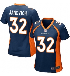 Women's Nike Denver Broncos #32 Andy Janovich Game Navy Blue Alternate NFL Jersey
