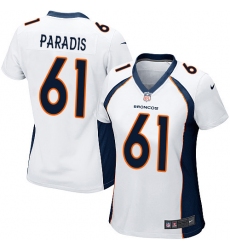 Women's Nike Denver Broncos #61 Matt Paradis Game White NFL Jersey