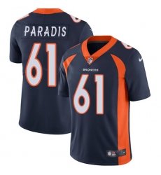 Youth Nike Denver Broncos #61 Matt Paradis Elite Navy Blue Alternate NFL Jersey