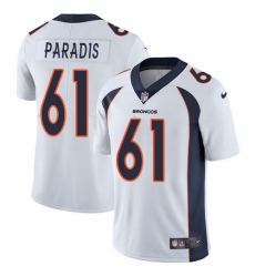 Youth Nike Denver Broncos #61 Matt Paradis Elite White NFL Jersey
