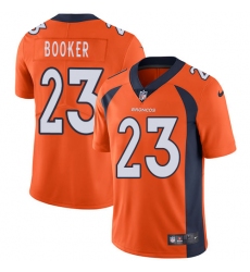Men's Nike Denver Broncos #23 Devontae Booker Orange Team Color Vapor Untouchable Limited Player NFL Jersey