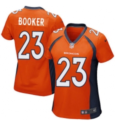 Women's Nike Denver Broncos #23 Devontae Booker Game Orange Team Color NFL Jersey