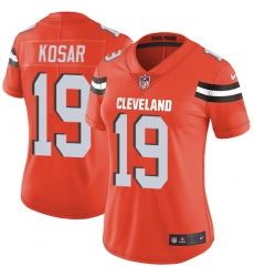 Women's Nike Cleveland Browns #19 Bernie Kosar Elite Orange Alternate NFL Jersey