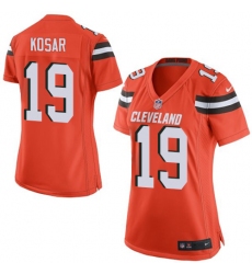 Women's Nike Cleveland Browns #19 Bernie Kosar Game Orange Alternate NFL Jersey