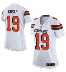 Women's Nike Cleveland Browns #19 Bernie Kosar Game White NFL Jersey