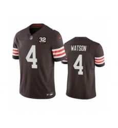 Men's Nike Cleveland Browns #4 Deshaun Watson Brown 2023 F.U.S.E. Jim Brown Memorial Vapor Untouchable Limited Football Stitched Jersey