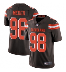 Youth Nike Cleveland Browns #98 Jamie Meder Elite Brown Team Color NFL Jersey