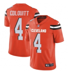 Youth Nike Cleveland Browns #4 Britton Colquitt Elite Orange Alternate NFL Jersey