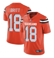 Youth Nike Cleveland Browns #18 Kenny Britt Elite Orange Alternate NFL Jersey
