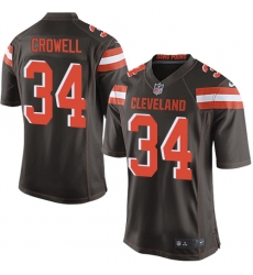 Men's Nike Cleveland Browns #34 Isaiah Crowell Game Brown Team Color NFL Jersey