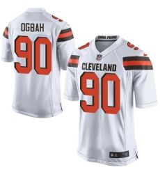 Men's Nike Cleveland Browns #90 Emmanuel Ogbah Game White NFL Jersey