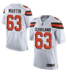 Men's Nike Cleveland Browns #63 Marcus Martin Elite White NFL Jersey
