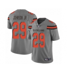 Youth Cleveland Browns #29 Duke Johnson Limited Gray Inverted Legend Football Jersey