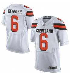 Men's Nike Cleveland Browns #6 Cody Kessler Elite White NFL Jersey