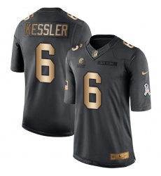 Youth Nike Cleveland Browns #6 Cody Kessler Limited Black/Gold Salute to Service NFL Jersey