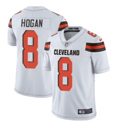 Men's Nike Cleveland Browns #8 Kevin Hogan White Vapor Untouchable Limited Player NFL Jersey