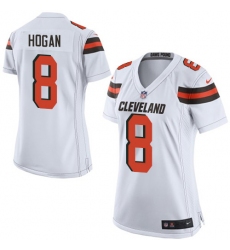 Women's Nike Cleveland Browns #8 Kevin Hogan Game White NFL Jersey