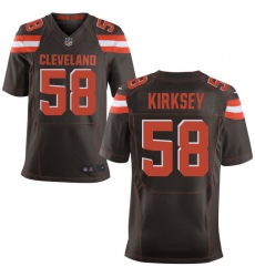 Men's Nike Cleveland Browns #58 Christian Kirksey Elite Brown Team Color NFL Jersey