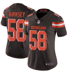 Women's Nike Cleveland Browns #58 Christian Kirksey Elite Brown Team Color NFL Jersey