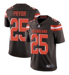 Youth Nike Cleveland Browns #25 Calvin Pryor Elite Brown Team Color NFL Jersey