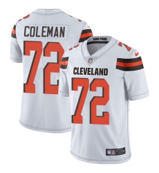 Men's Nike Cleveland Browns #72 Shon Coleman White Vapor Untouchable Limited Player NFL Jersey